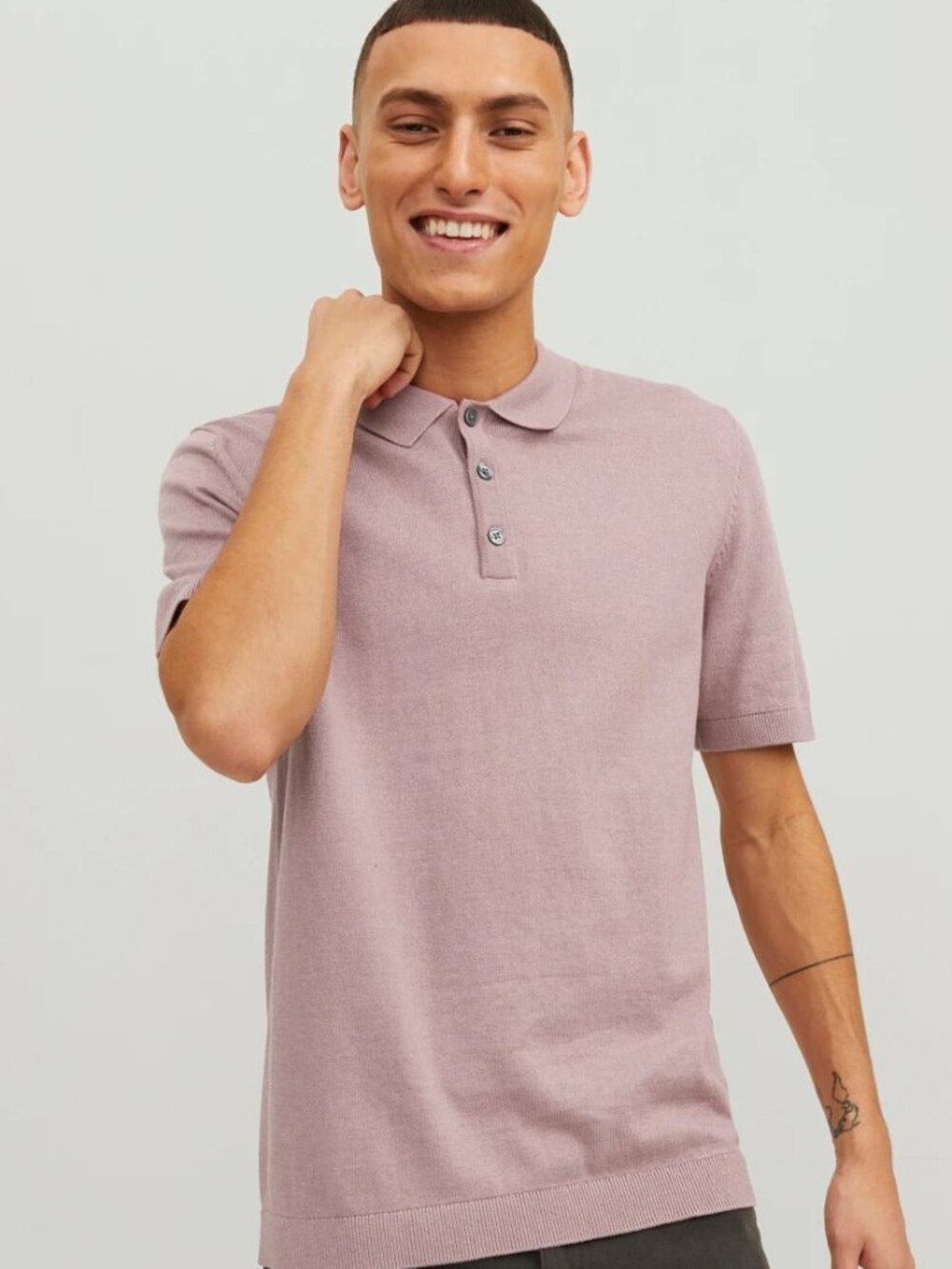 Jack & Jones Mauve Knit Polo